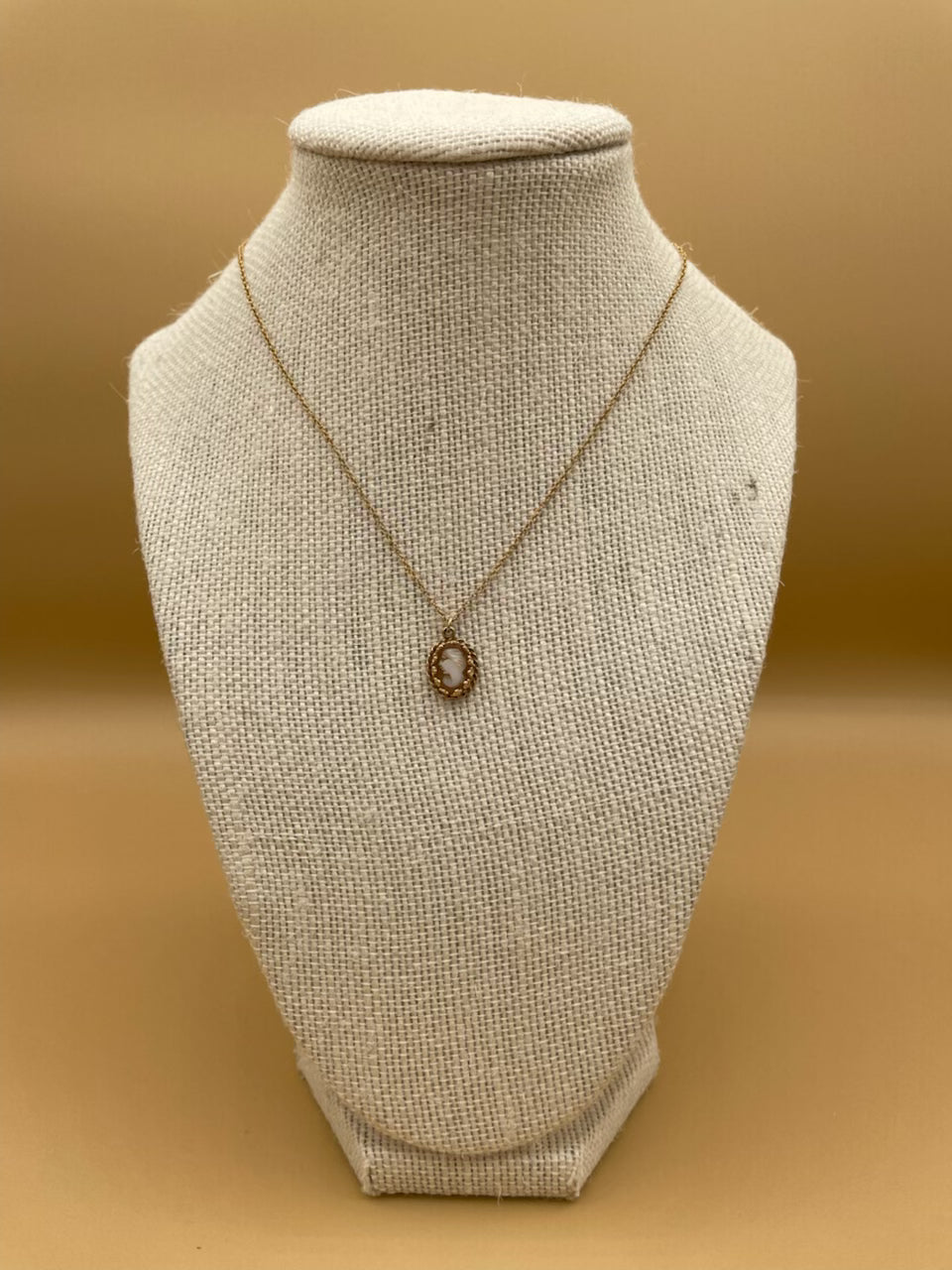 Vintage 14K Cameo on 14k Chain