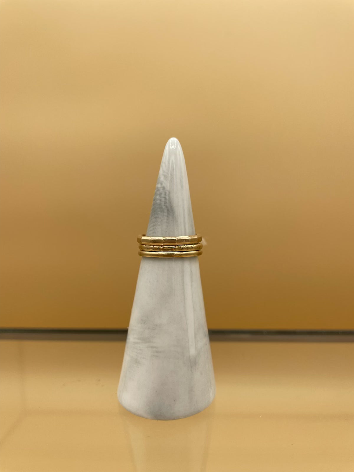 Vintage 14K Gold Faceted Band