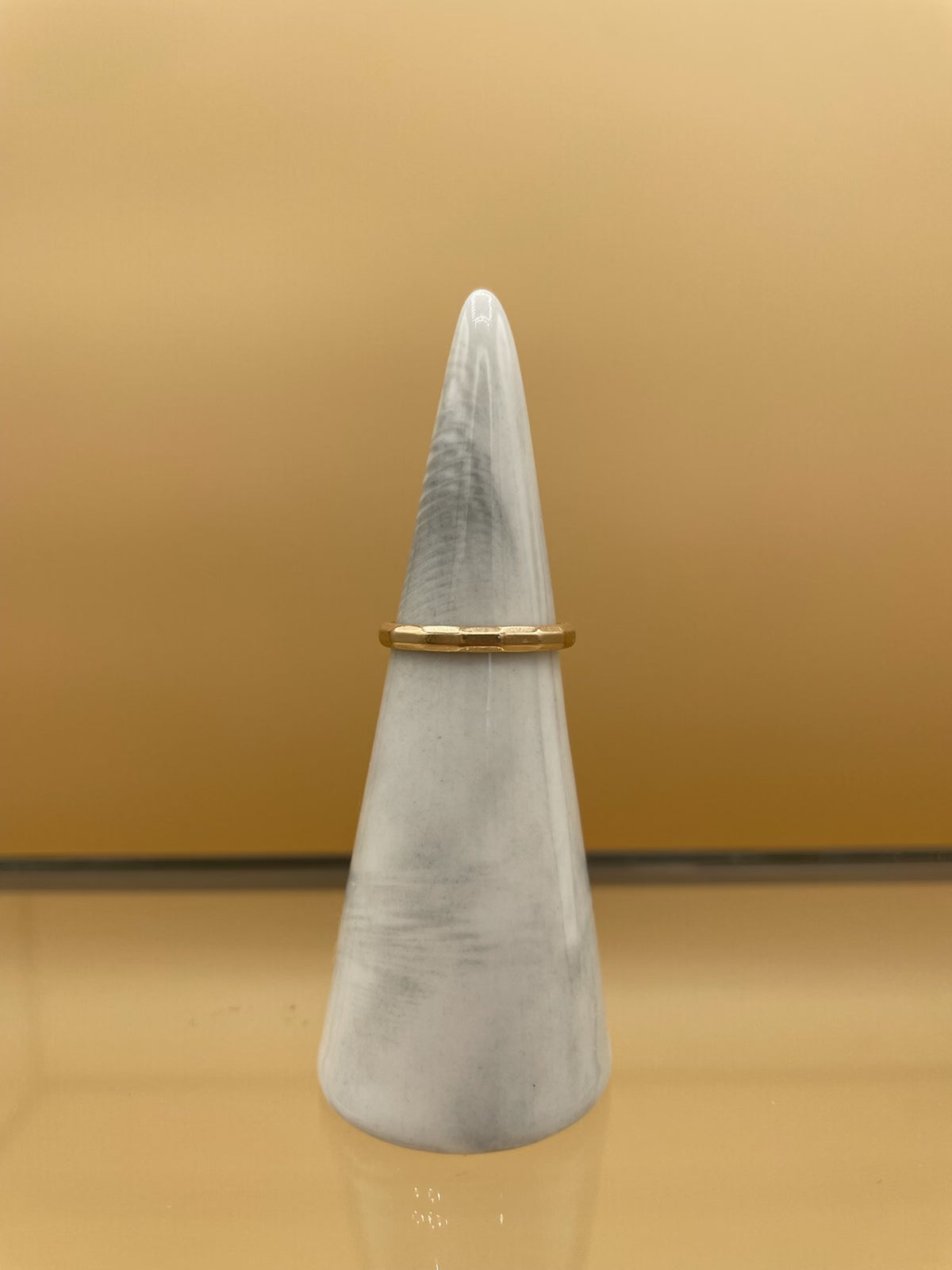 Vintage 14K Gold Faceted Band