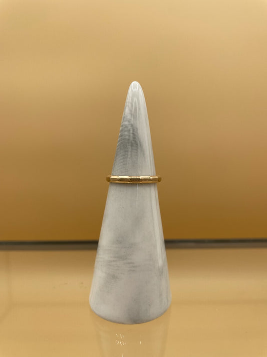 Vintage 14K Gold Faceted Band