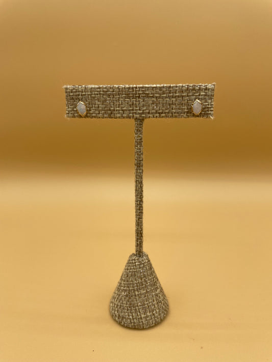 14k Gold and Opal Stud Earrings