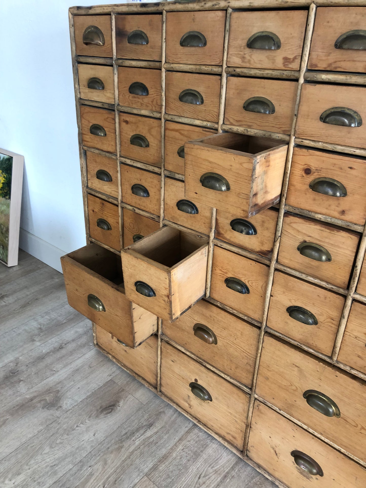 Vintage Pine Apothecary Cabinet