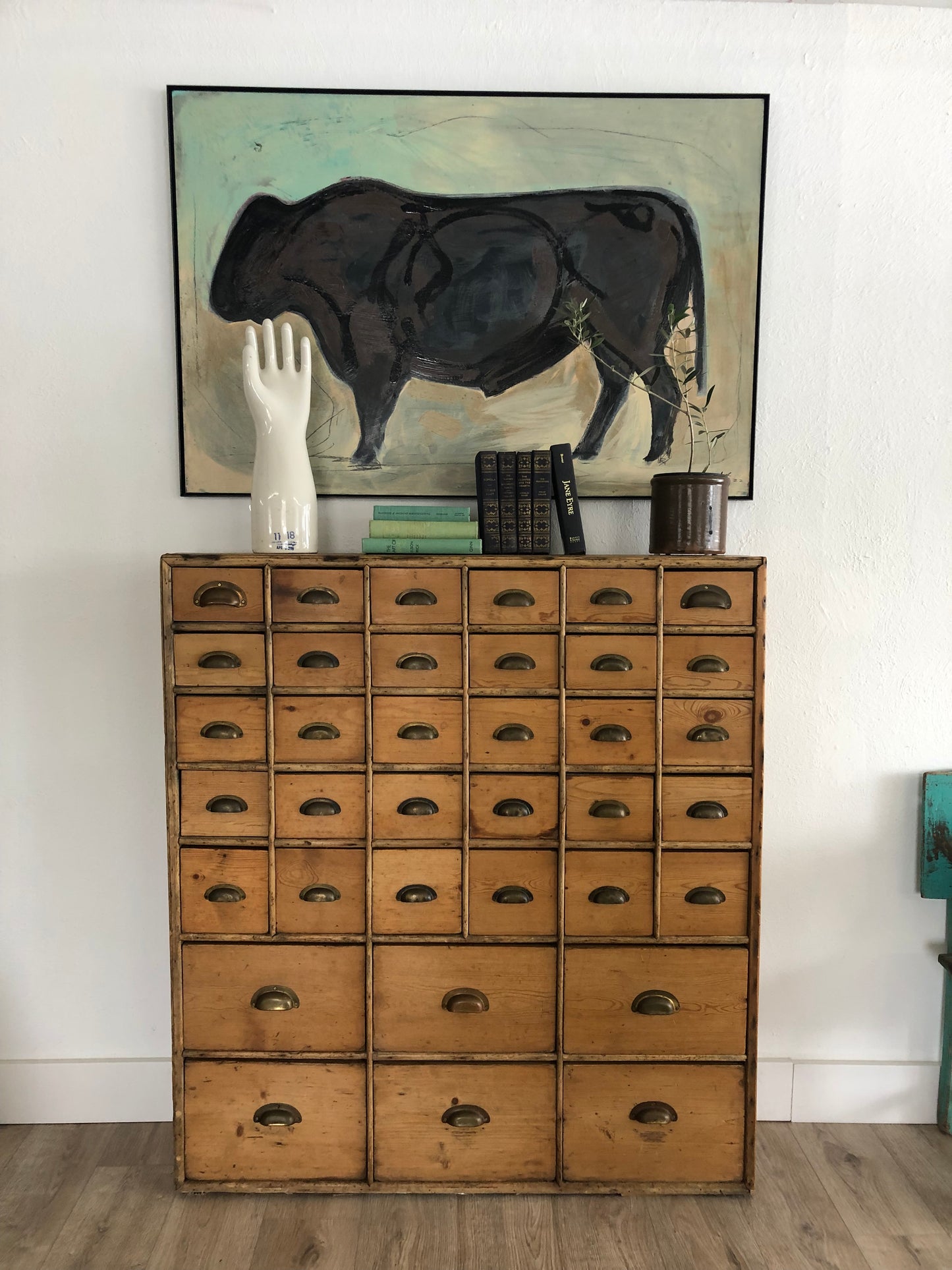 Vintage Pine Apothecary Cabinet