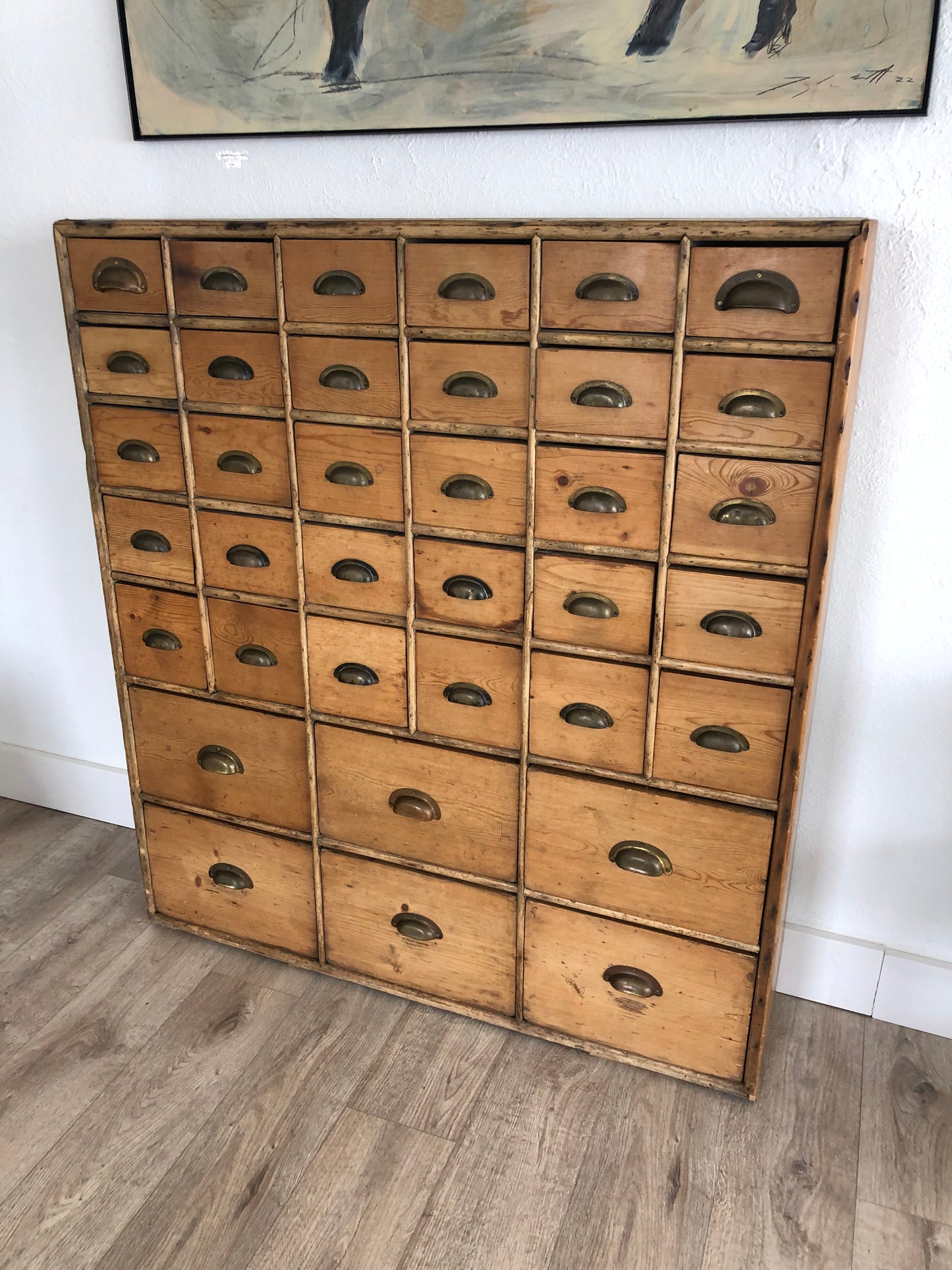 Vintage Pine Apothecary Cabinet