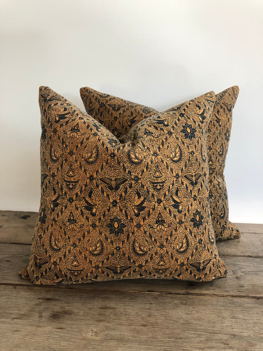 Vintage Indonesian Batik Pillow
